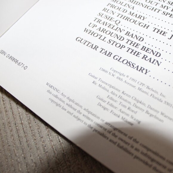 3/$77❤️Creedence Clearwater Revival Guitar Tab Edition Anthology Series Songbook - Picture 6 of 8